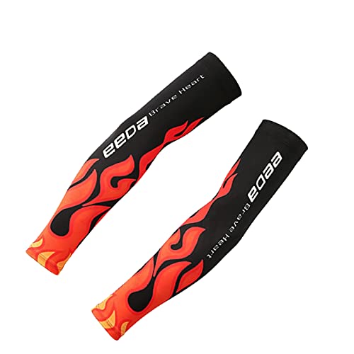 Aesy Manguitos Ciclismo, 1 Par Manguitos Bicicleta, Manguitos Running Hombre,  Manguitos Ciclismo Invierno, UPF 50＋Anti-UV de Protección Solar Ciclismo  Bike Running Voleibol Deporte, Naranja, L : : Moda