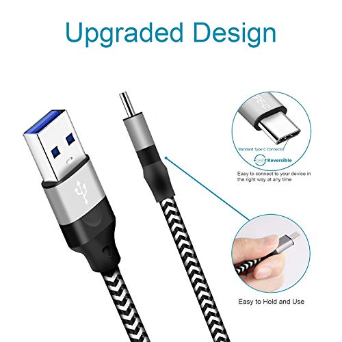 Cable USB Tipo C,2Pack 2M+3M Cargador Tipo C Carga Rápida y Cable Datos para Xiaomi Mi 11T/11T Pro 5G/11T Lite 5G NE/11 Ultra/11i/11 Lite/9T 10,Redmi Note 10/10 Pro/10S 9T/9 Pro/9 8 2021 9S,Mi A3 A2