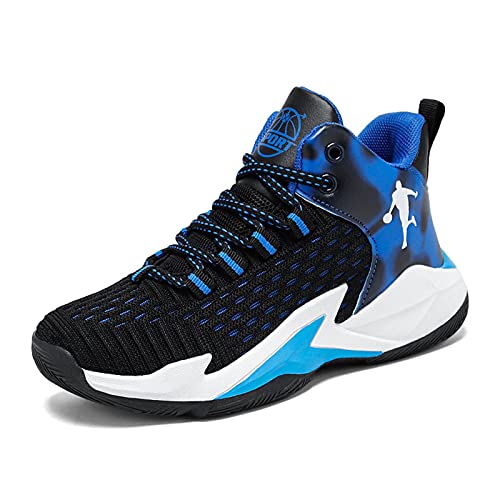 Cacagie Zapatillas de baloncesto para niños - Zapatillas deportivas para niños - Zapatillas de baloncesto para niños - Zapatillas deportivas antideslizantes, turquesa, 37 EU