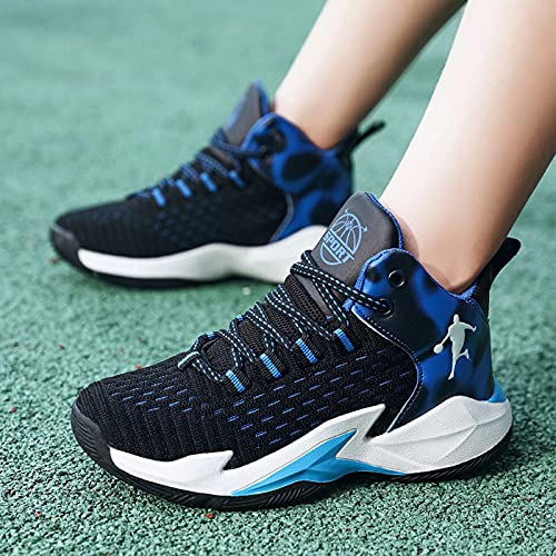 Cacagie Zapatillas de baloncesto para niños - Zapatillas deportivas para niños - Zapatillas de baloncesto para niños - Zapatillas deportivas antideslizantes, turquesa, 37 EU