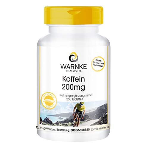 Cafeína 200mg – Altamente dosificada – Vegana – 250 Comprimidos