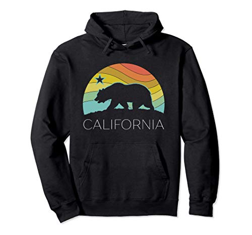 California Surf Vintage Playa Cali San Diego Mujer Retro Sudadera con Capucha