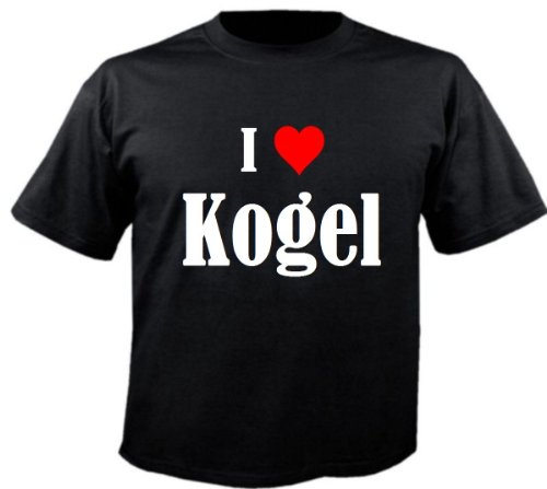 Camiseta I Love Kogel para mujer, hombre y niños en los colores negro, blanco y rosa. Negro M