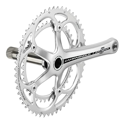 Campagnolo Athena Power-Torque Bielas, Unisex, Plata, 172.5mm 39/53t