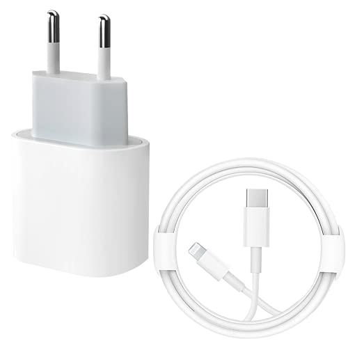 Cargador rápido para iPhone 12 【Certificado MFi】 Cargador de Pared de alimentación PD Tipo C de 20 W con Cable USB C de 4 pies a Lightning Compatible con iPhone13/12/12 Mini /12 Pro /12 Pro MAX /11