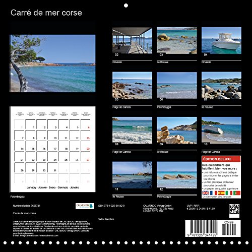 Carre de mer corse (calendrier mural 2019 300 * 300 mm square) - calendrier sur les mers corses (cal (Calvendo Places): Calendrier sur les mers corses (Calendrier mensuel, 14 Pages )