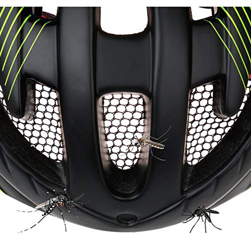 Casco Bicicleta Yuan Ou Casco Ciclismo Casco De Bicicleta Mountain Bike Insect Net con Luces Traseras 53-62cm Azul