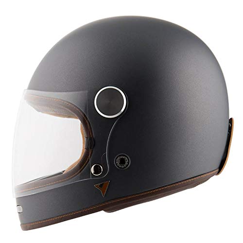 Casco NZI By City Roadster Matt Antracita Talla L - Casco Integral Vintage Clasico