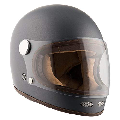 Casco NZI By City Roadster Matt Antracita Talla L - Casco Integral Vintage Clasico