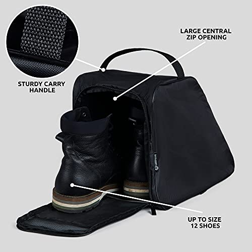 Case4Life Negro Bolsa de Viaje Resistente al Agua para Zapatos para Senderismo Organizador - Garantía de por Vida