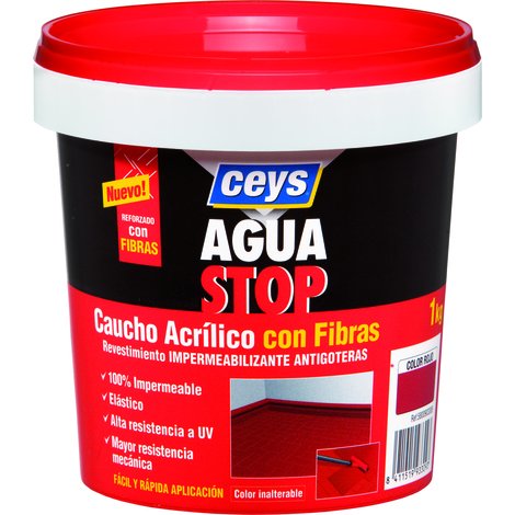 CEYS CE903313 AGUASTOP CAUCHO FIBRAS NEGRO 1KG