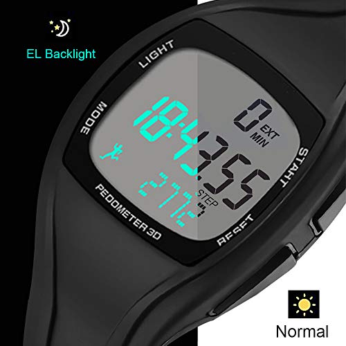 CFGem Adolescente Digital Deporte Impermeable Reloj de Hombre con PU Banda Desmontable de Plástico y Minutero SNK-9105 Negro