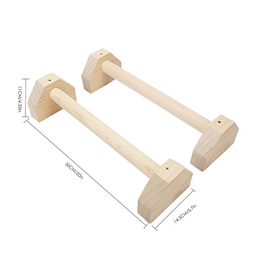 Cliff.l Barra de soporte de madera para flexiones en forma de H, paralelo de madera, Calistenics, Single Double Bars Calistenics Manos Calistenics Manos Personalizados Madera Push Double Rod