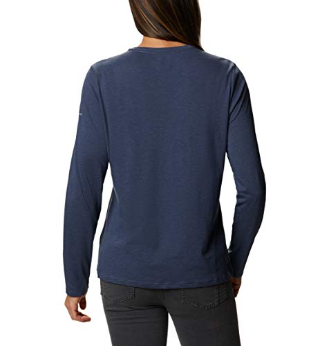 Columbia Autumn Trek Long Sleeve Relaxed tee Camiseta, Nocturnal Heather/Rigid Range, XXL para Mujer