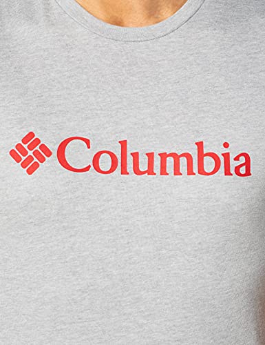 Columbia CSC Basic Camiseta de Manga Corta, Hombre, Gris Grey Heather, M