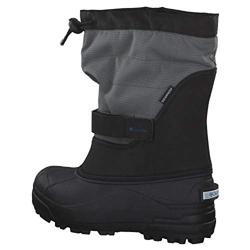 Columbia Powderbug Plus II Botas de nieve para niños, Negro(Black Hyper Blue), 39 EU