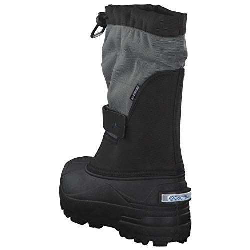 Columbia Powderbug Plus II Botas de nieve para niños, Negro(Black Hyper Blue), 39 EU