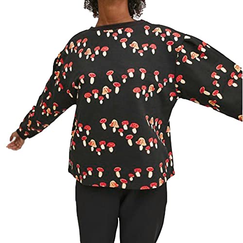 COMPANIA FANTASTICA Sudadera de mujer negra FA21SEV01, Negro , S