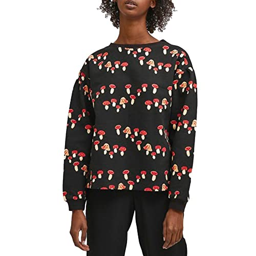 COMPANIA FANTASTICA Sudadera de mujer negra FA21SEV01, Negro , S