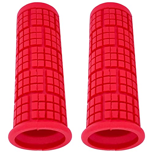 cyclingcolors Puños de manillar 22mm 110mm bicicleta mtb bmx ciclismo goma antideslizante (Rojo)