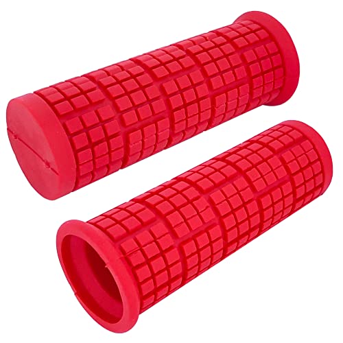 cyclingcolors Puños de manillar 22mm 110mm bicicleta mtb bmx ciclismo goma antideslizante (Rojo)