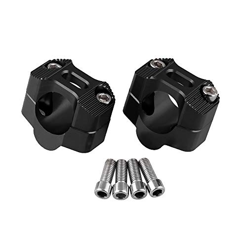 CYSKY Elevadores de manillar de motocicleta 1 1/8 pulgadas 28 mm Manillar universal Abrazadera de montaje Apto para la mayoría de motocicletas, bicicletas de tierra（Negro）