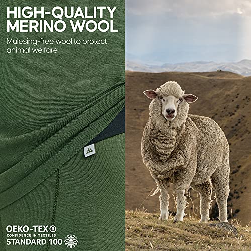 DANISH ENDURANCE Men's Merino Long Sleeved Shirt 1 Pack S Green 1-Pack