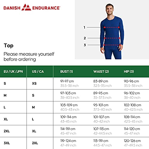 DANISH ENDURANCE Men's Merino Long Sleeved Shirt 1 Pack S Green 1-Pack