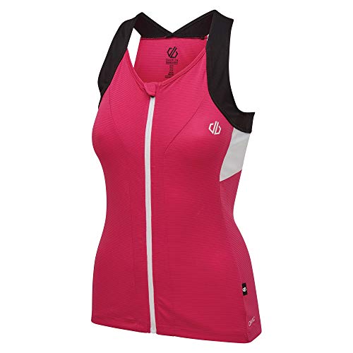 Dare2B Regale-Maillot Sin Mangas, Confeccionado En Tejido Ligero De Secado Rápido T-Shirts/Polos/Vests, Mujer, Active Pink/Black, 8