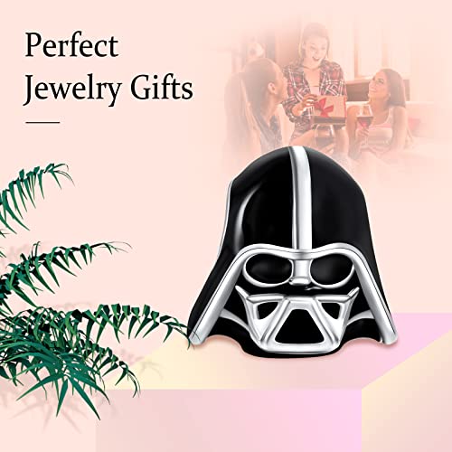 Darth Vader Charms para Mujeres Pulseras con Dijes, Cuentas de Dibujos Animados de Plata de Ley 925 Regalo de Joyería de Cumpleaños de Halloween de Christmas para Niñas