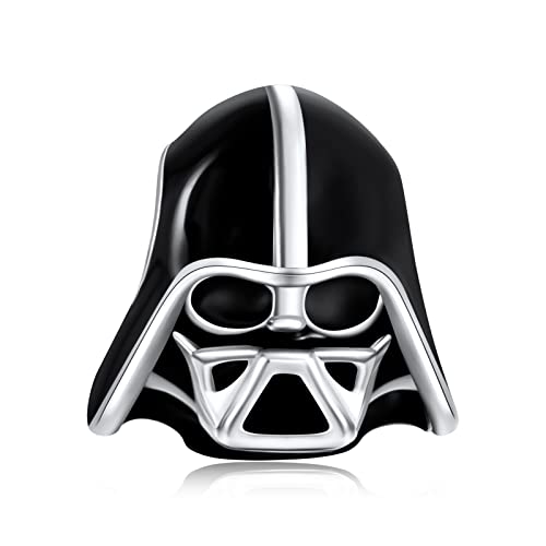 Darth Vader Charms para Mujeres Pulseras con Dijes, Cuentas de Dibujos Animados de Plata de Ley 925 Regalo de Joyería de Cumpleaños de Halloween de Christmas para Niñas