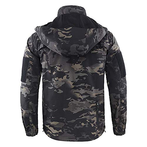 DDDD store Impermeable Militar táctica Lucha contra la Chaqueta de Softshell Camping al Aire Libre Caminar Camuflaje Hoodie Coat