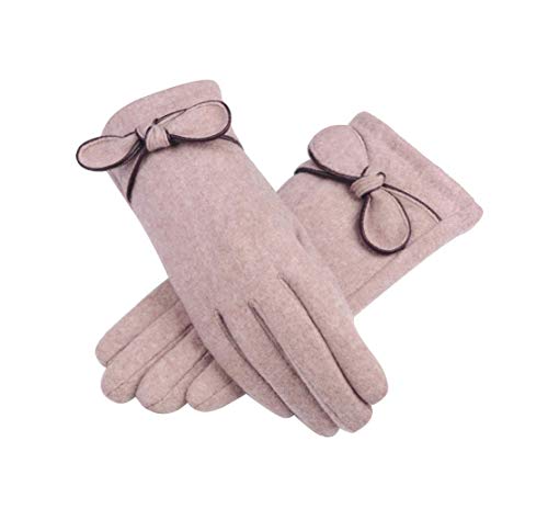 DEBAIJIA Guantes de Cachemira para Mujer Pantalla Táctil Sensibles la a Prueba del Viento y Antideslizante Elegante caliente espesor cálido forrado Otoño e invierno para Deportes al Aire Libre