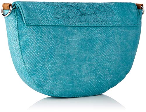 Desigual PU Body Bag, Bolsa para Cuerpo de Across para Mujer, Azul, U