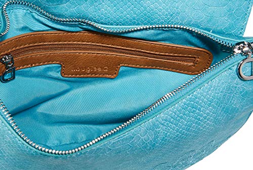 Desigual PU Body Bag, Bolsa para Cuerpo de Across para Mujer, Azul, U