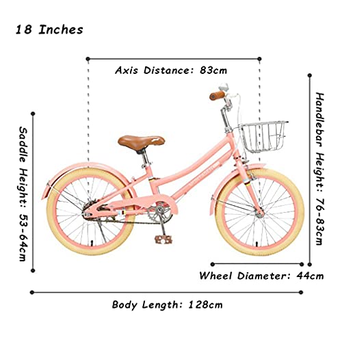 DHMKL 16/18/20 Pulgadas Bici Infantiles,Bicicleta NiñOs/Acero con Alto Contenido Carbono/Rueda Auxiliar/con Timbre/Asiento Y Manillar Regulables/Apto NiñOs 4 A 15 AñOs