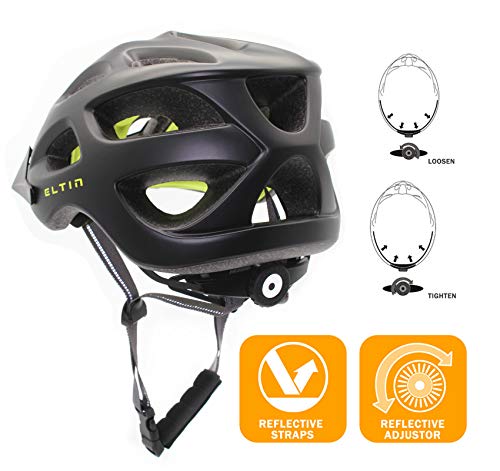 Eltin E9300 Casco Brave (55-59), Adultos Unisex, Negro Mate, Talla única