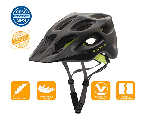 Eltin E9300 Casco Brave (55-59), Adultos Unisex, Negro Mate, Talla única