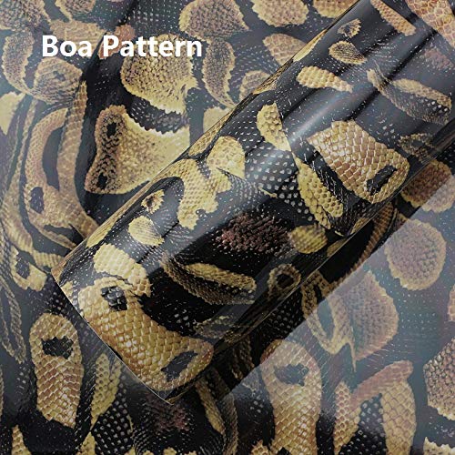 ETXP Etiquetas engomadas Mate del Coche 2 unids 50 * 150 Car Styling Stickers PVC Boa Cocodrilo Tigre Zebra Zebra Snakes Pattern Pattern Coche Interior Cuerpo Vinilo Película Wrap Roll Alta Cali