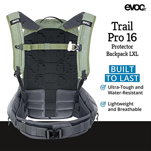 Evoc Trail Pro 16 - Bolsa para Bicicleta de montaña, Unisex, Color Verde Oliva y Gris