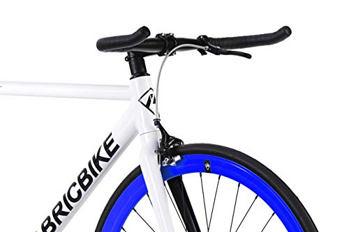 FabricBike Light Bicicleta, Adultos Unisex, Blanco Claro y Azul, Medio