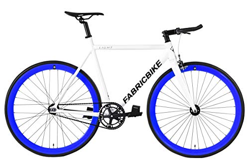 FabricBike Light Bicicleta, Adultos Unisex, Blanco Claro y Azul, Medio