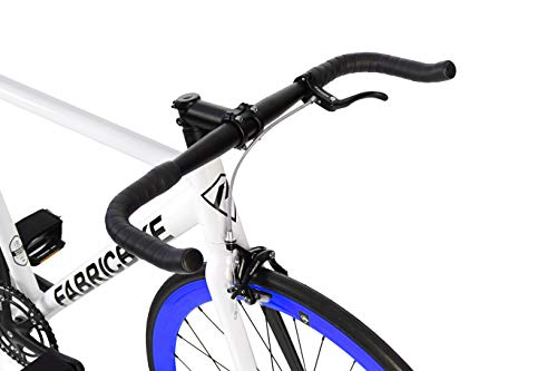 FabricBike Light Bicicleta, Adultos Unisex, Blanco Claro y Azul, Medio