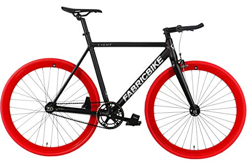 FabricBike Light Bicicleta, Adultos Unisex, Negro Claro y Rojo 2.0, Pequeño