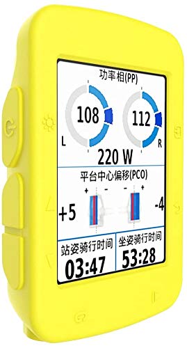 Funda compatible con Garmin Edge 520 Plus – Funda protectora de silicona – Accesorios para ordenador de bicicleta GPS (AMARILLO)