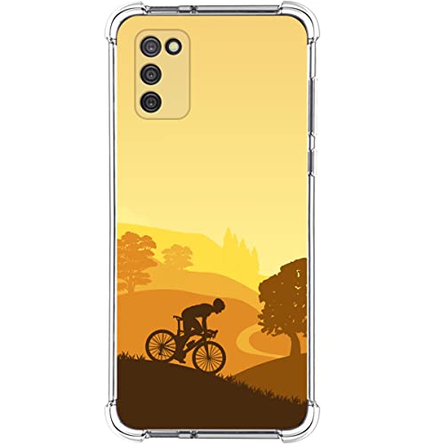 Funda Silicona Antigolpes para Samsung Galaxy A03s diseño Ciclista Dibujos