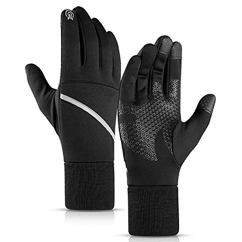 FYBOOR Guantes de ciclismo para hombre con pantalla táctil, antideslizante, para correr, ciclismo, esquí, senderismo, escalada, hombres y mujeres, color negro, XXL