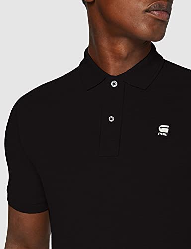 G-STAR RAW Dunda Slim Polo S/s, dk black 6484, Large para Hombre