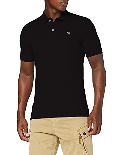 G-STAR RAW Dunda Slim Polo S/s, dk black 6484, Large para Hombre