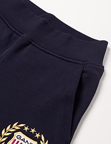 GANT Sweat Pants D1. Pantalones para Sudadera de Crest, Azul Noche, 15 años para Niños